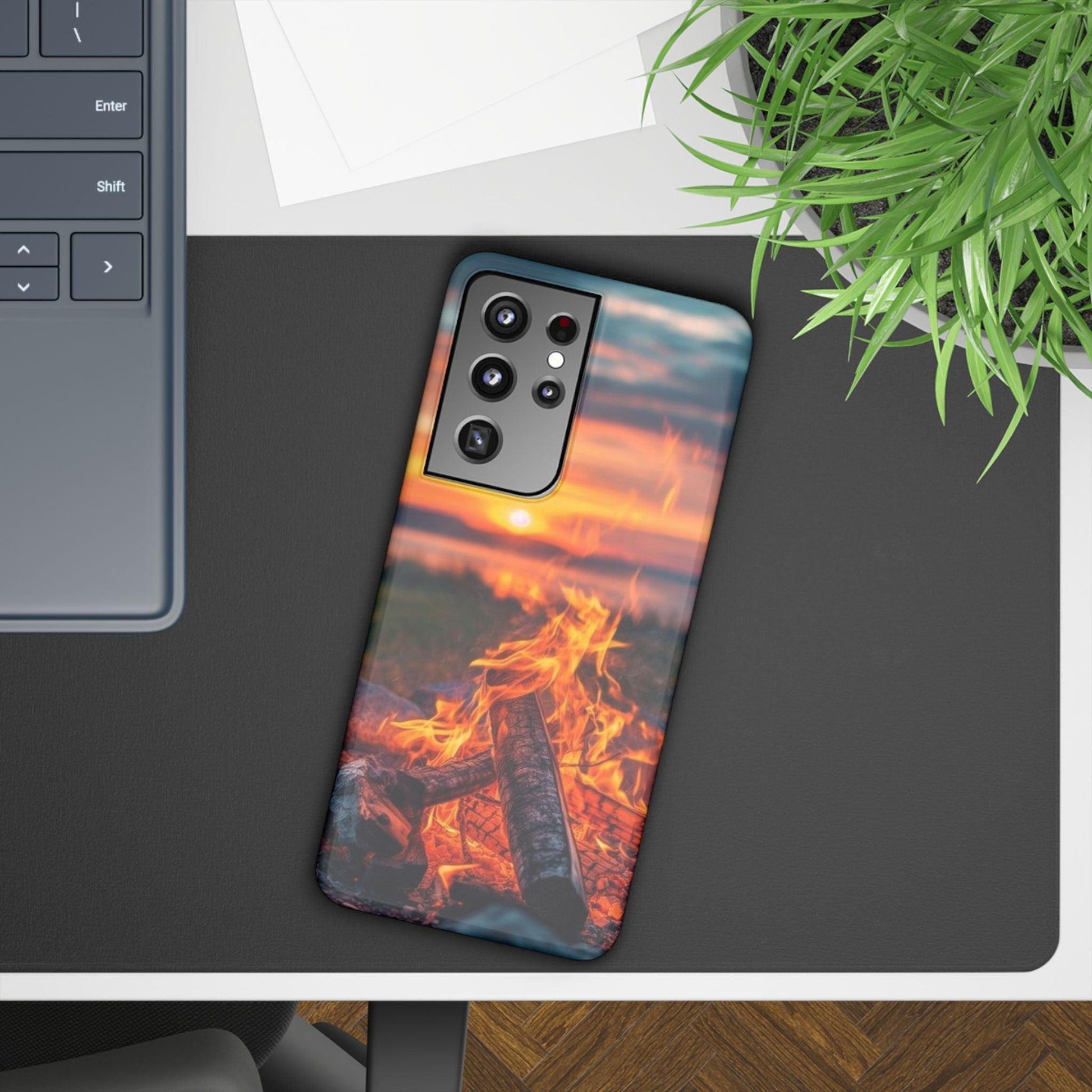 Woodland Fire Phone Case – Warmth of Nature’s Blaze on Your Device - covers4phones