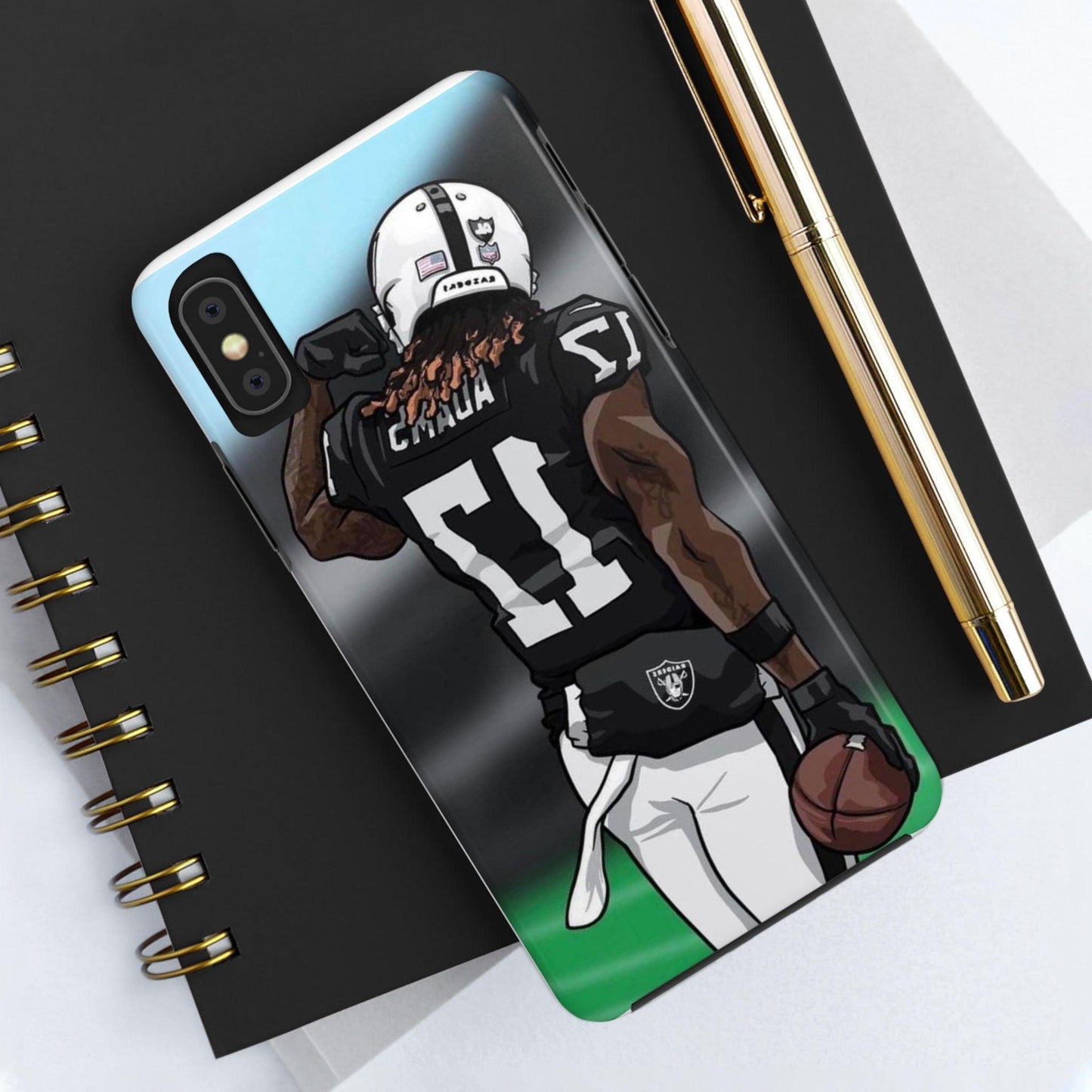 Adam 17 Player Showing Shirt Number Printed Tough Phone Case for iPhone & Samsung Galaxy - Bold Athlete Design - covers4phones