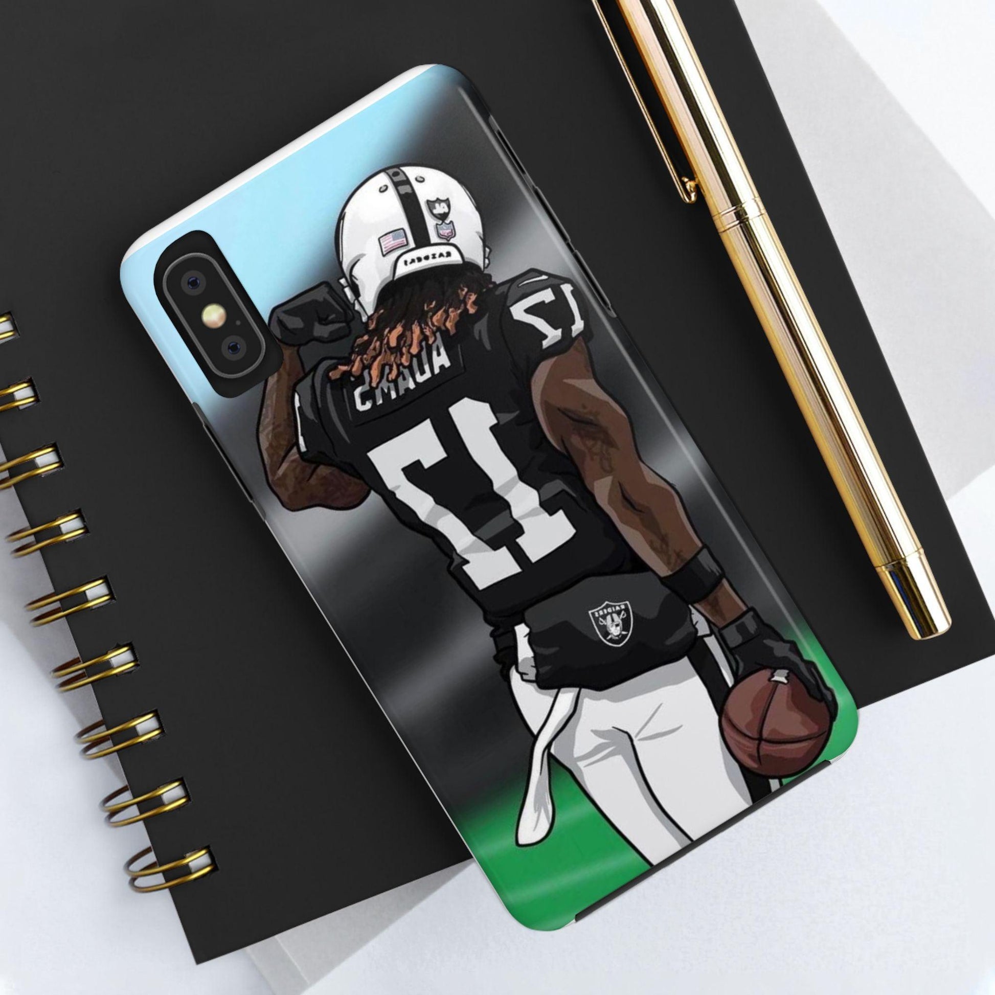 Adam 17 Player Showing Shirt Number Printed Tough Phone Case for iPhone & Samsung Galaxy - Bold Athlete Design - covers4phones