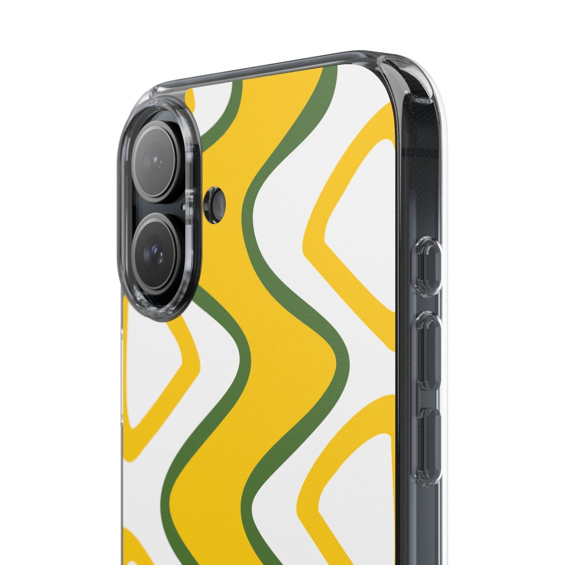 Bright Yellow Abstract With Shape Clear Cases - covers4phones