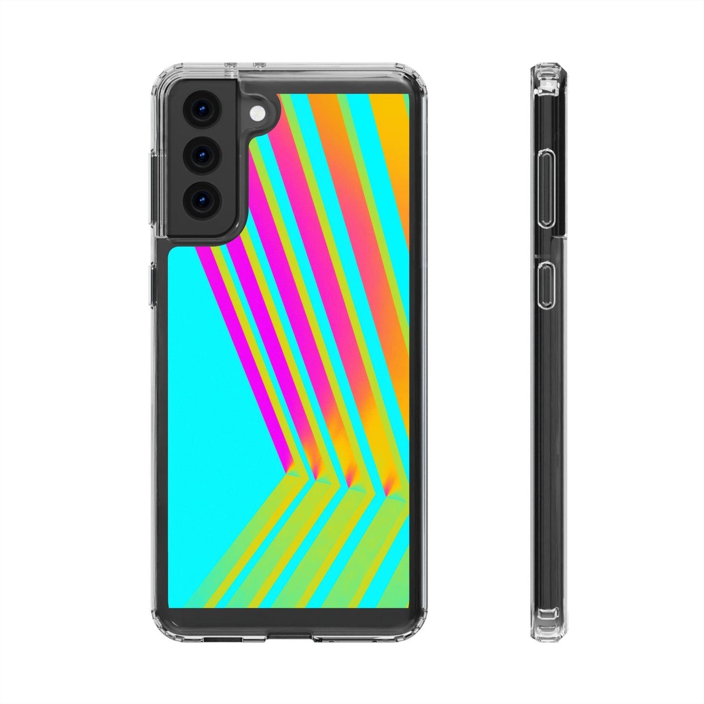 Abstract Pattern With Vibrant Color Clear Cases - covers4phones