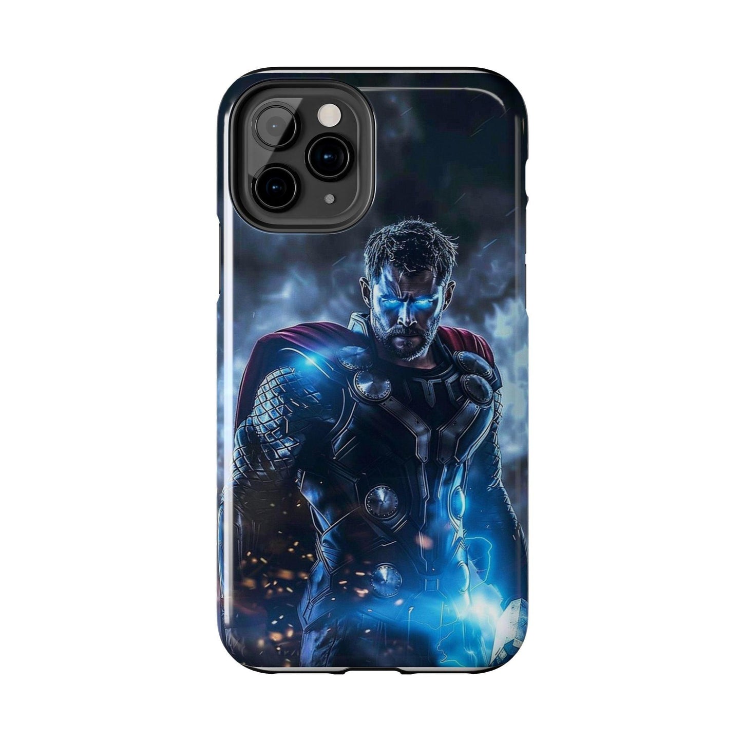 Thor, the God of Thunder in Action Printed Tough Phone Case for iPhone & Samsung Galaxy - Epic Superhero Design - covers4phones
