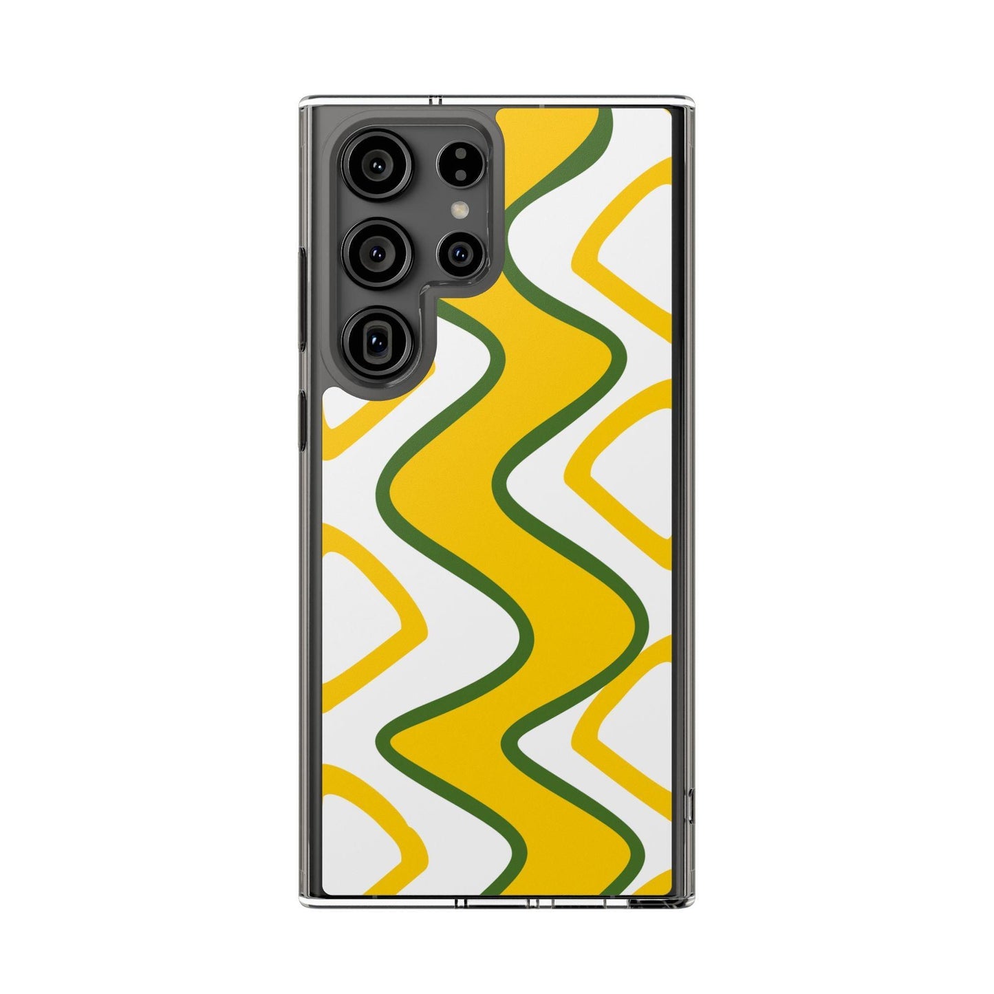 Bright Yellow Abstract With Shape Clear Cases - covers4phones