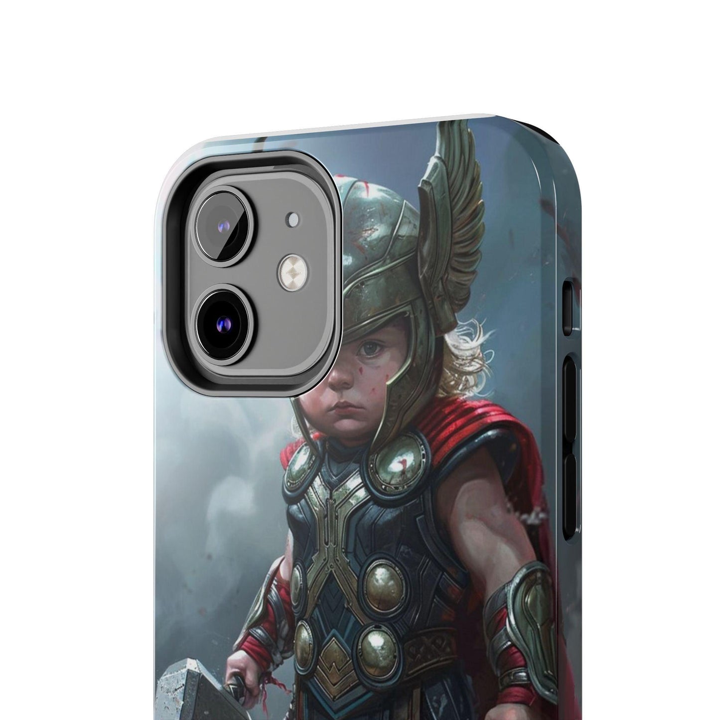 Baby Thor Superhero Printed Tough Phone Case for iPhone & Samsung Galaxy - Adorable Thunder God Design - covers4phones