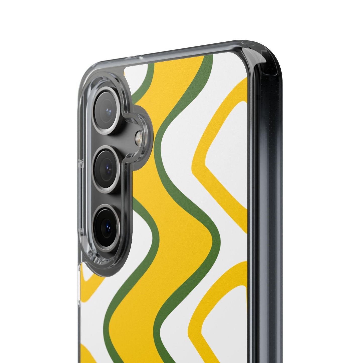 Bright Yellow Abstract With Shape Clear Cases - covers4phones