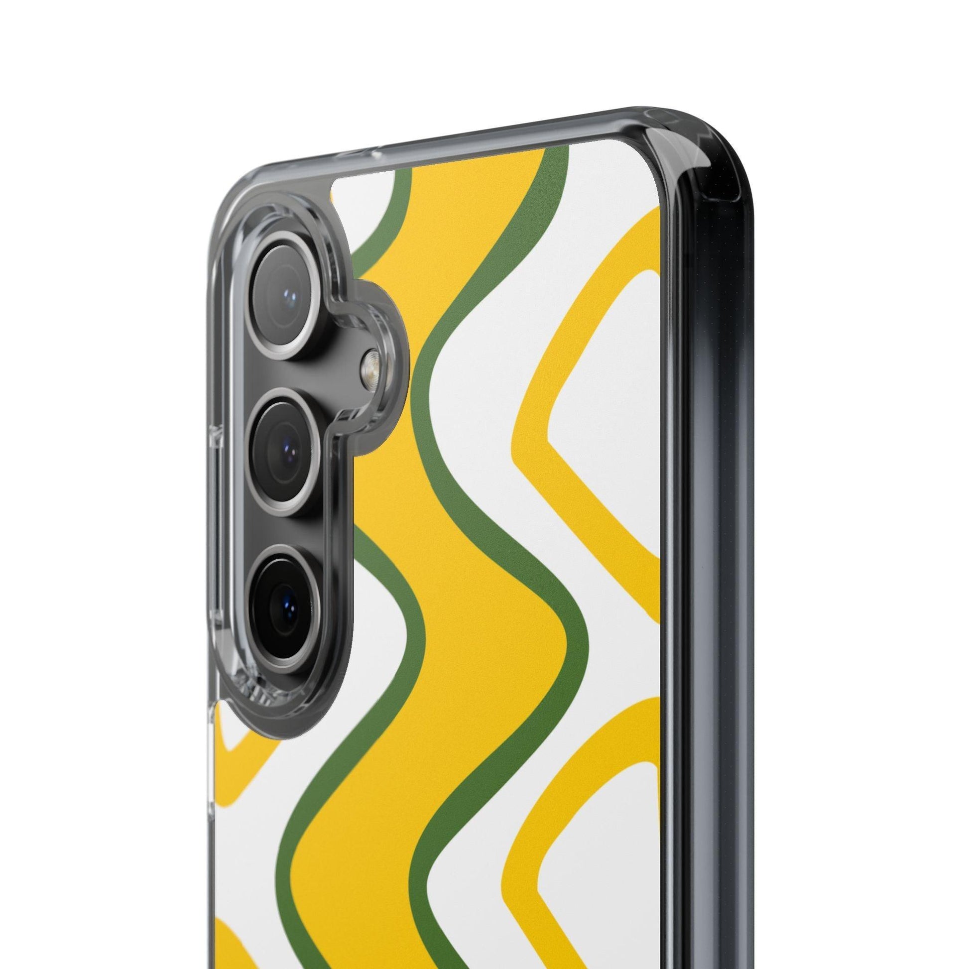 Bright Yellow Abstract With Shape Clear Cases - covers4phones
