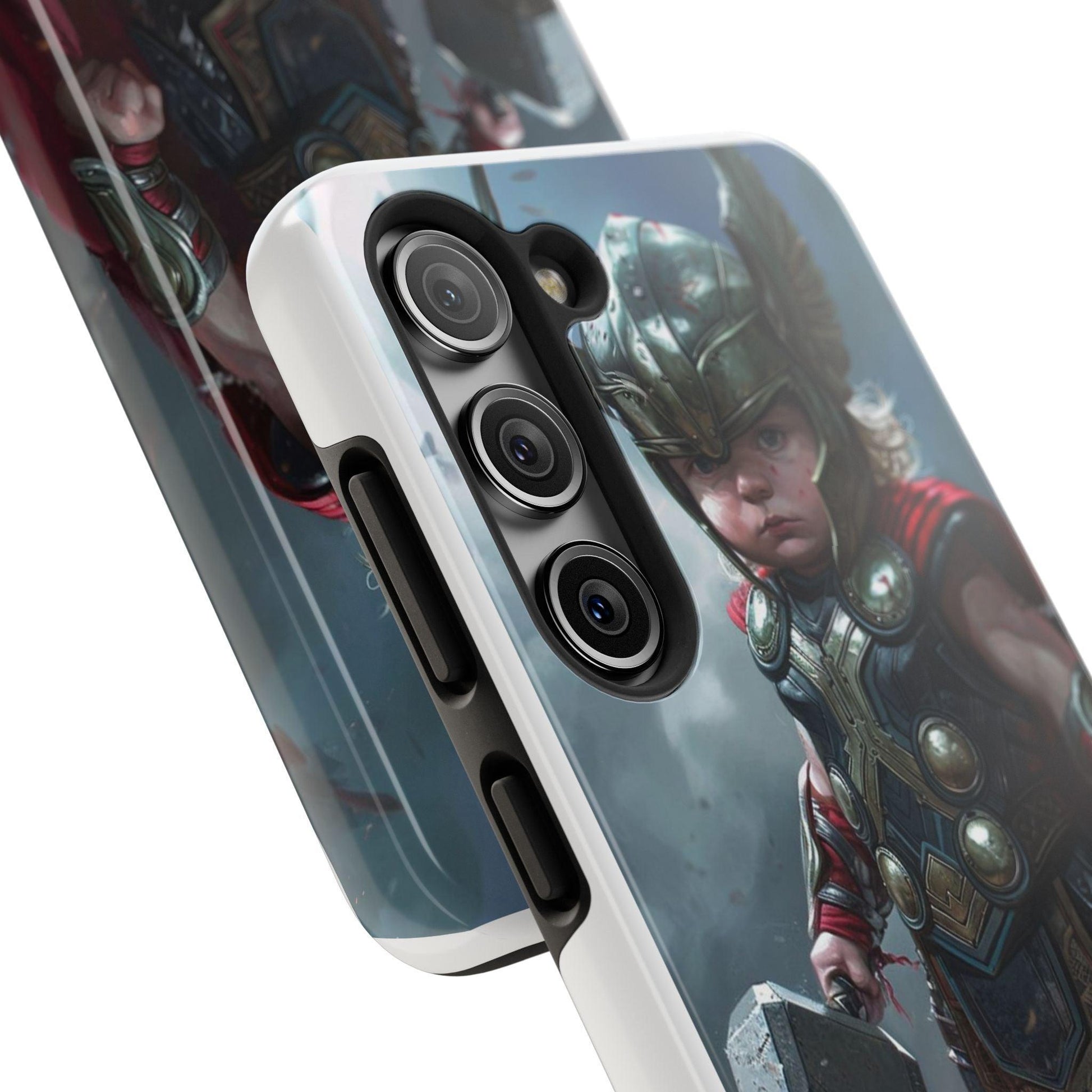 Baby Thor Superhero Printed Tough Phone Case for iPhone & Samsung Galaxy - Adorable Thunder God Design - covers4phones