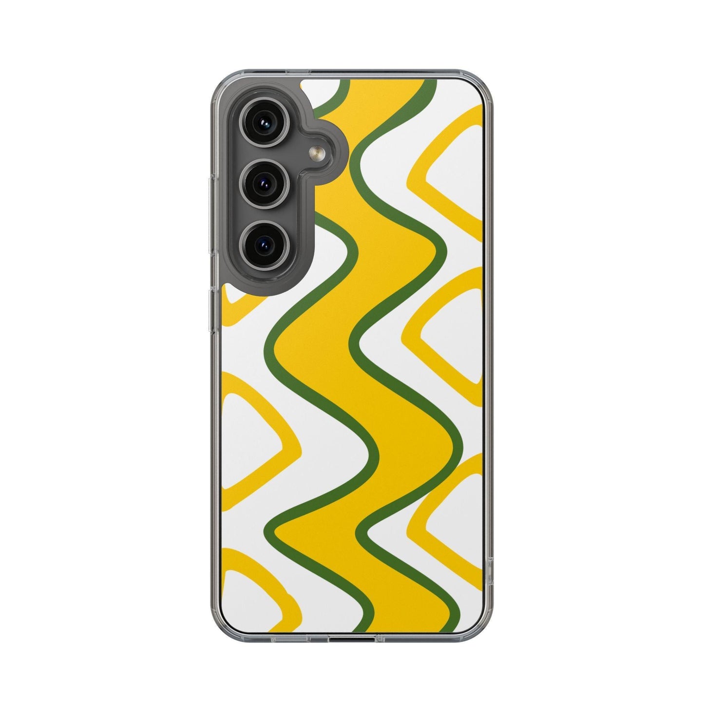 Bright Yellow Abstract With Shape Clear Cases - covers4phones