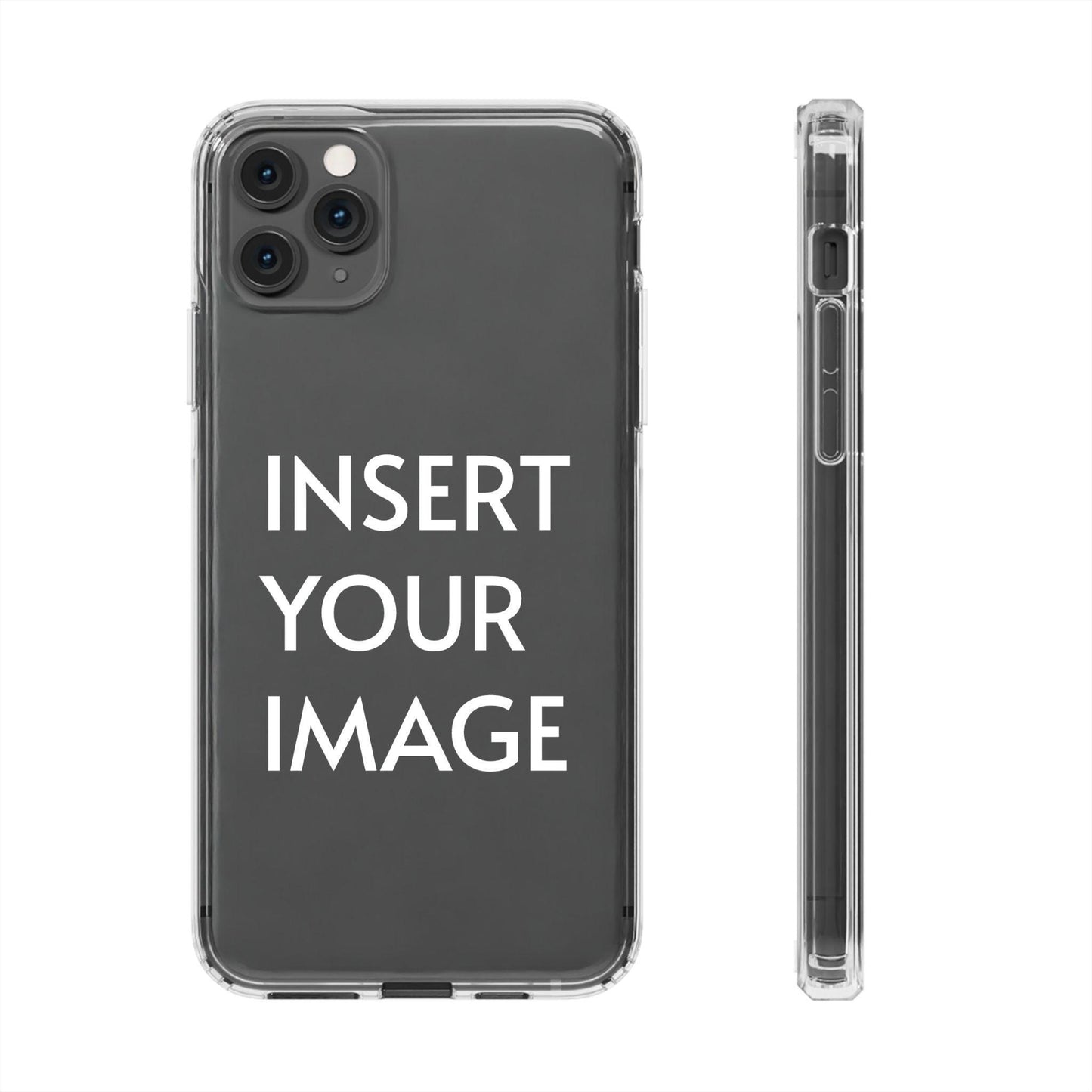 Custom Printed Clear Case for iPhone – Durable Polycarbonate & TPU Sides, Wireless Charging Compatible - covers4phones