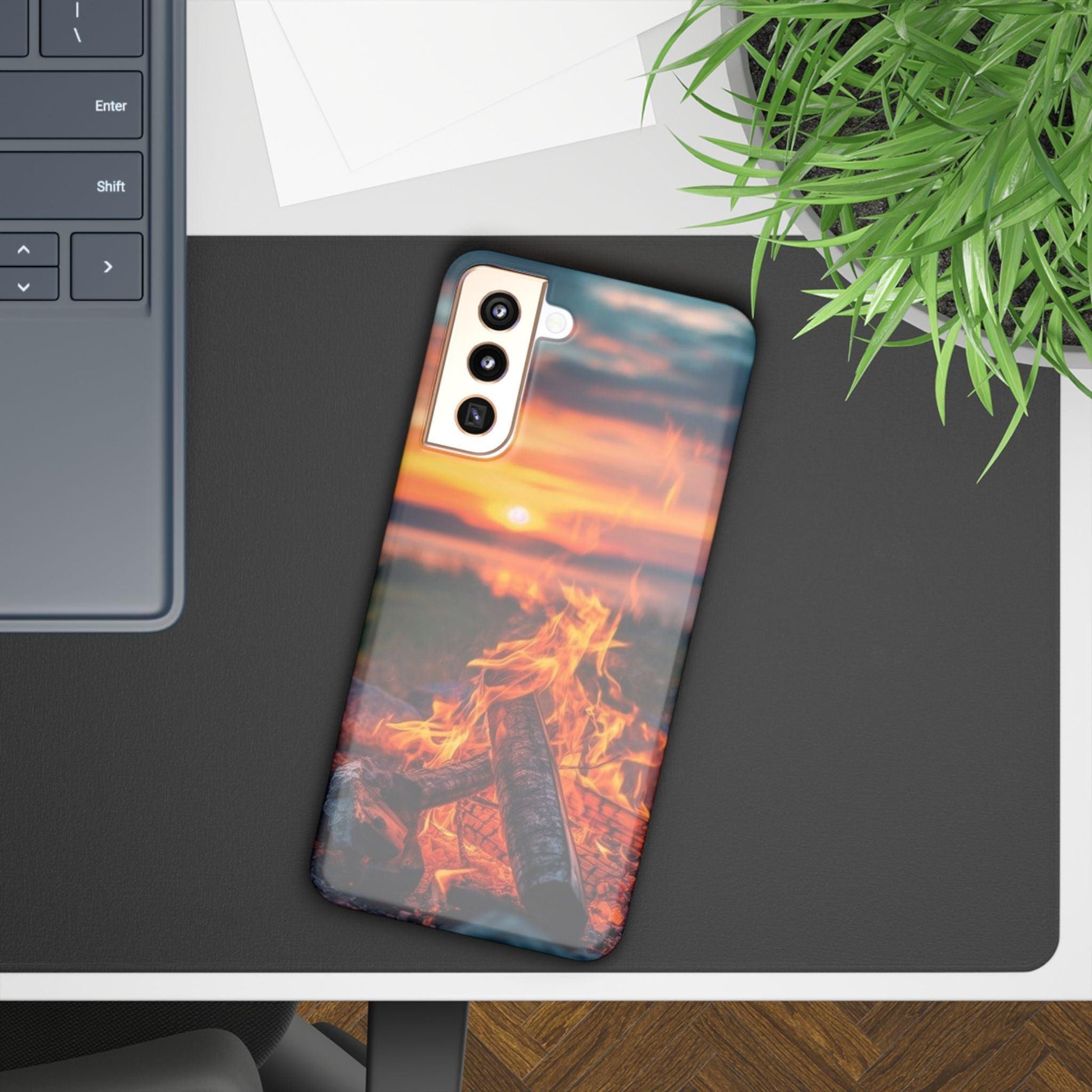 Woodland Fire Phone Case – Warmth of Nature’s Blaze on Your Device - covers4phones