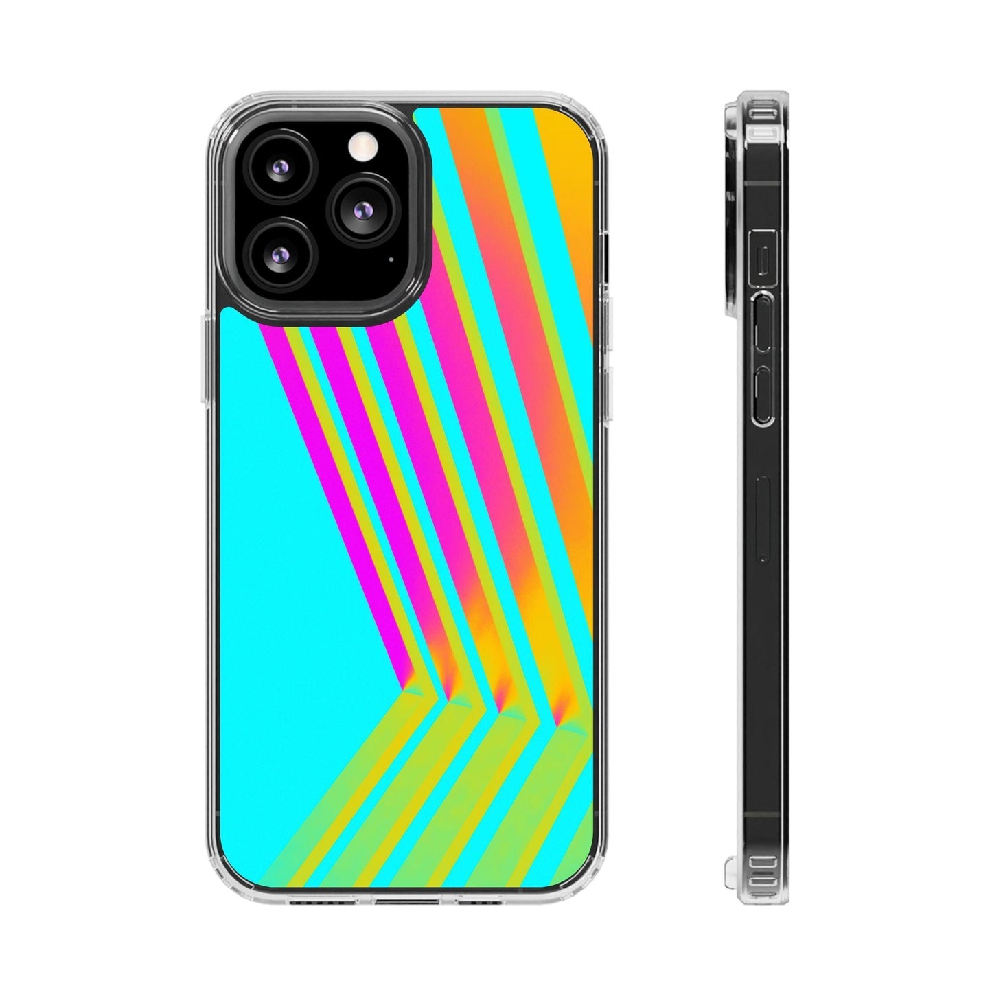 Abstract Pattern With Vibrant Color Clear Cases - covers4phones