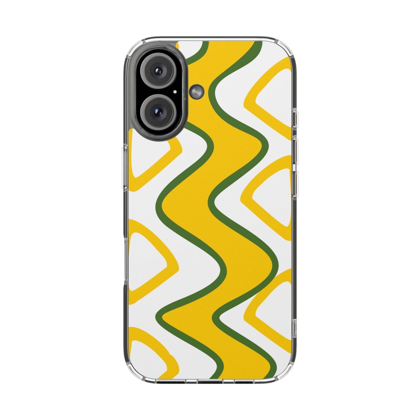 Bright Yellow Abstract With Shape Clear Cases - covers4phones