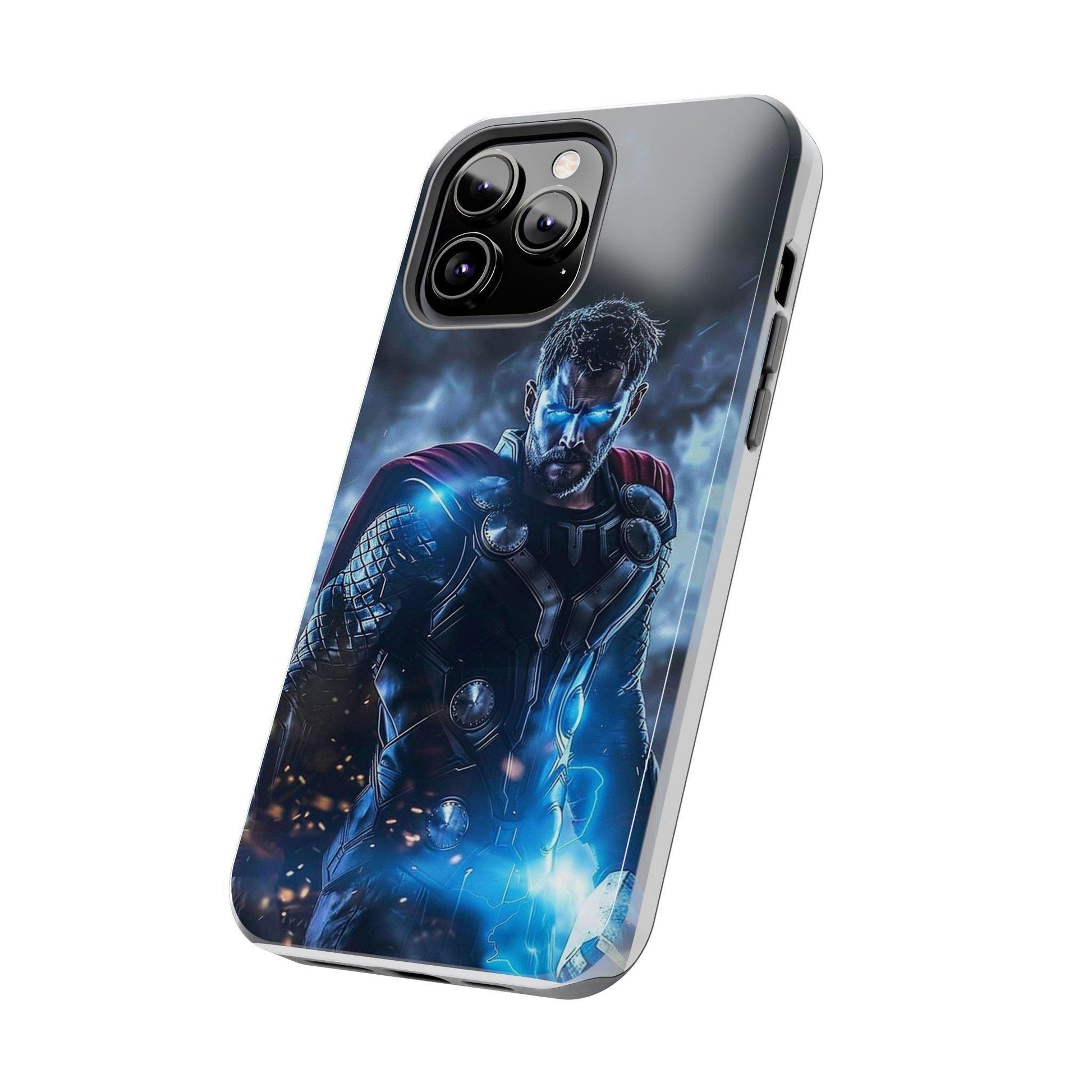 Thor, the God of Thunder in Action Printed Tough Phone Case for iPhone & Samsung Galaxy - Epic Superhero Design - covers4phones