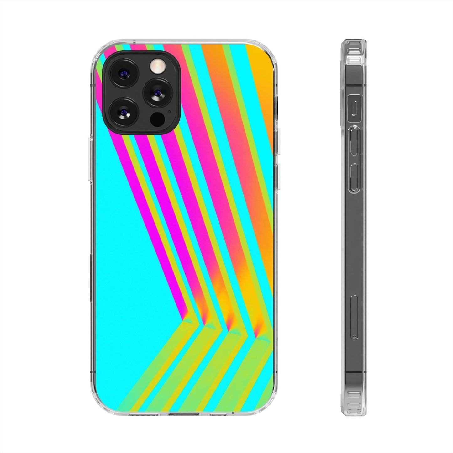 Abstract Pattern With Vibrant Color Clear Cases - covers4phones