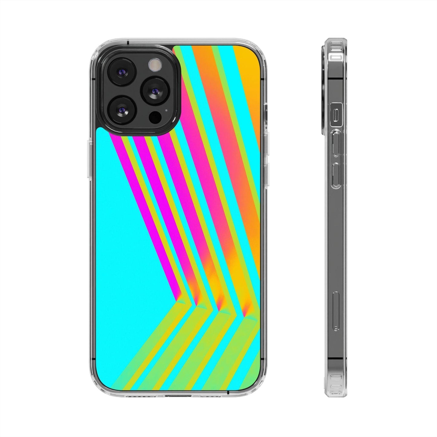 Abstract Pattern With Vibrant Color Clear Cases - covers4phones