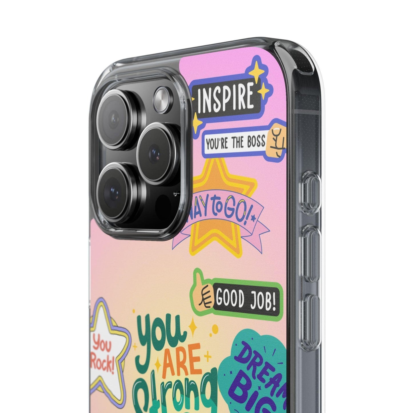 Motivational Stickers Clear Case - covers4phones