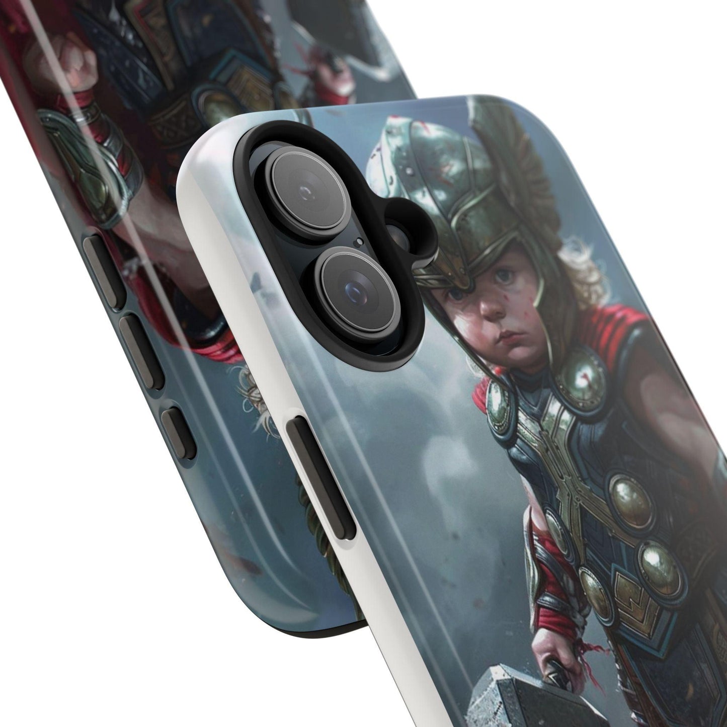 Baby Thor Superhero Printed Tough Phone Case for iPhone & Samsung Galaxy - Adorable Thunder God Design - covers4phones