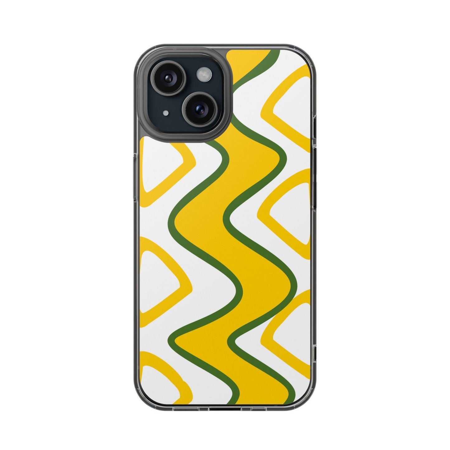 Bright Yellow Abstract With Shape Clear Cases - covers4phones