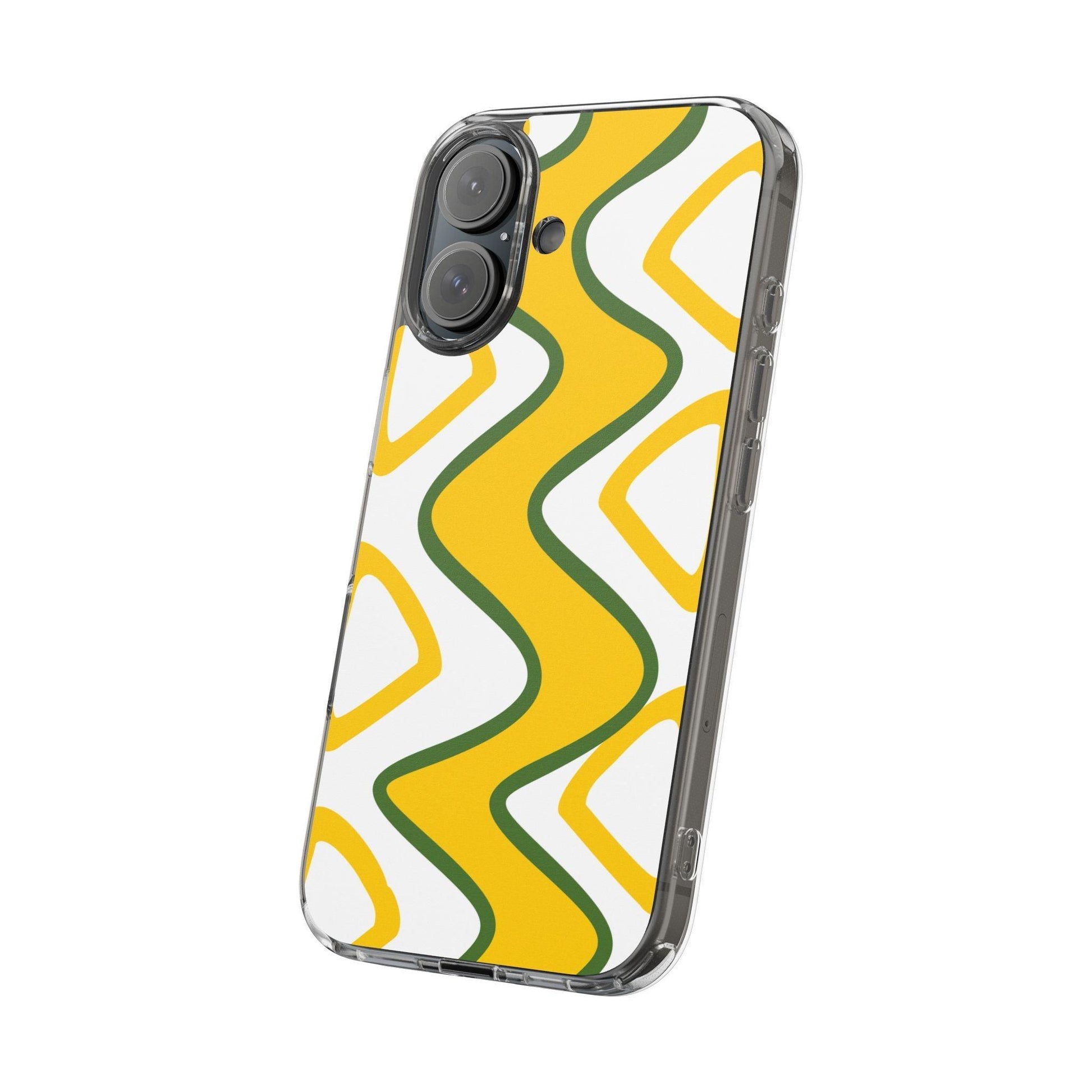 Bright Yellow Abstract With Shape Clear Cases - covers4phones