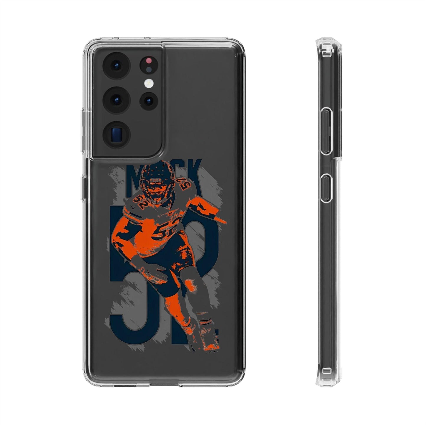 NFL Khalil Mack #52 Chicago Bears Printed Clear Silicone Phone Case for Samsung - covers4phones
