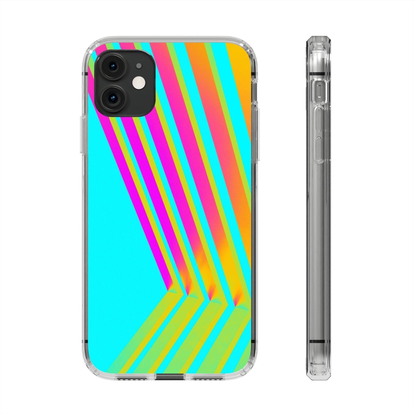Abstract Pattern With Vibrant Color Clear Cases - covers4phones
