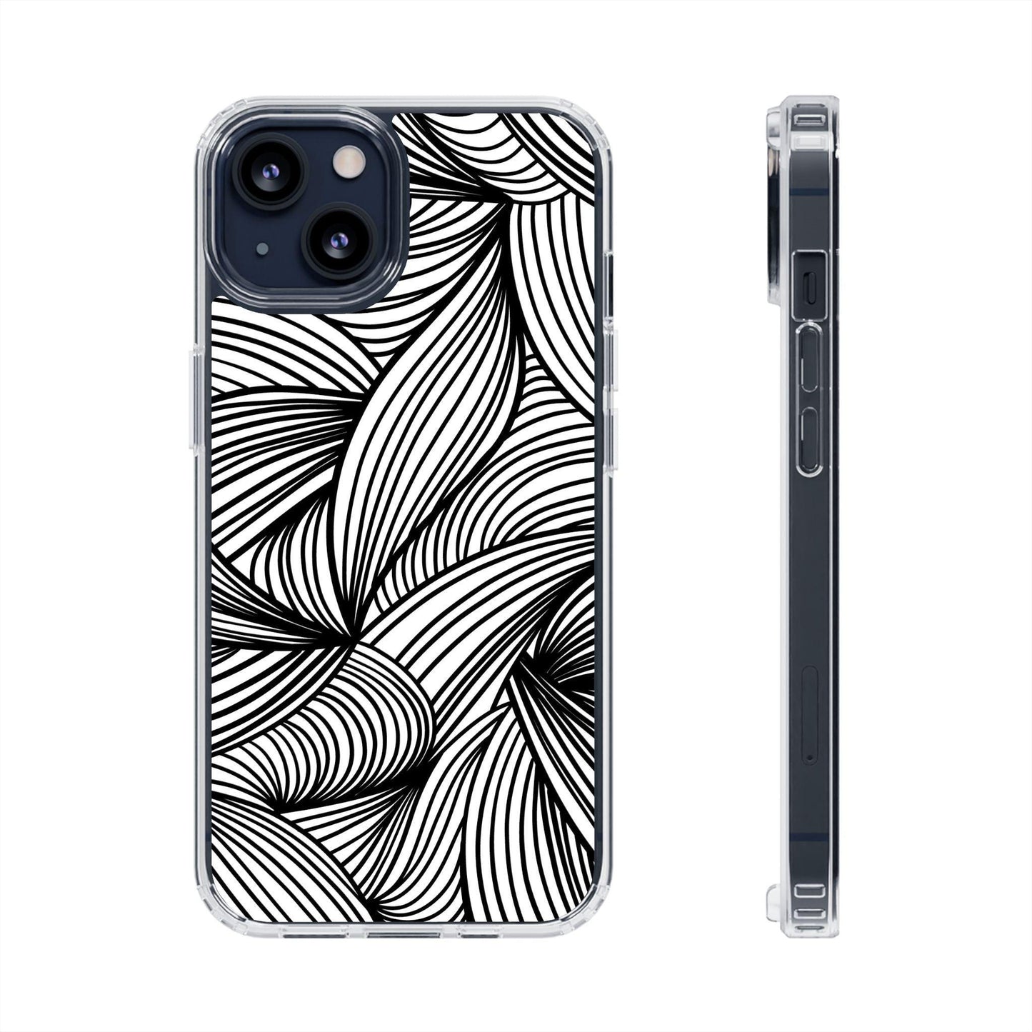 Black and White Illusion Clear Cases - covers4phones