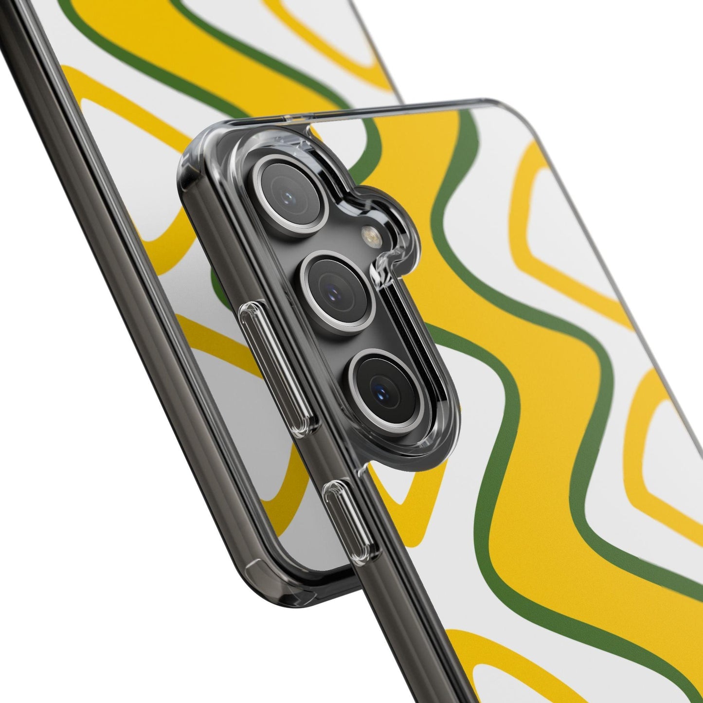 Bright Yellow Abstract With Shape Clear Cases - covers4phones