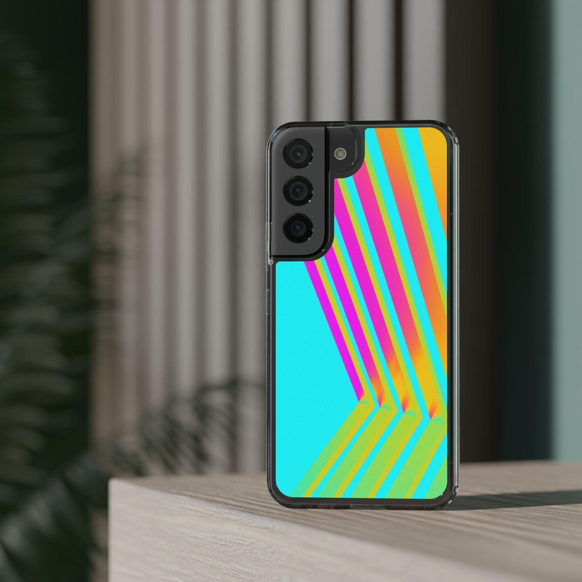 Abstract Pattern With Vibrant Color Clear Cases - covers4phones