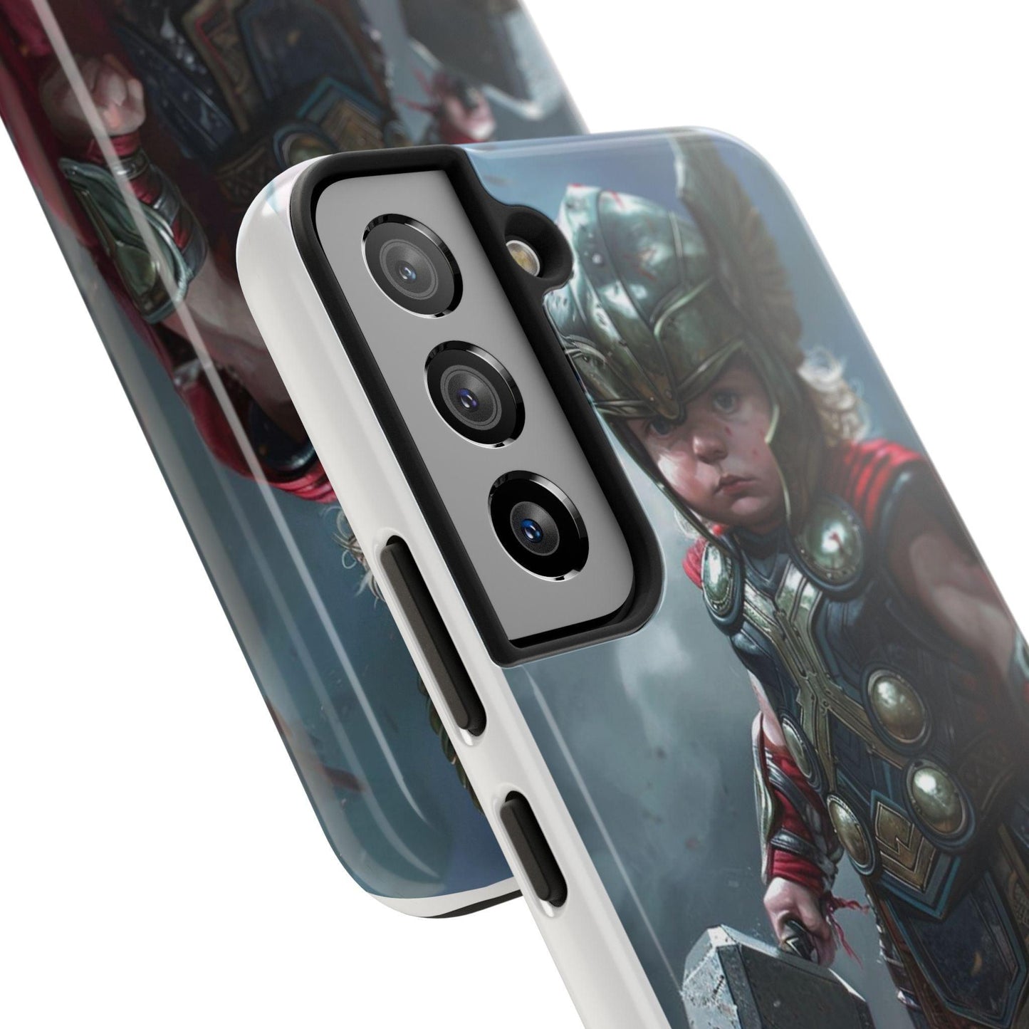 Baby Thor Superhero Printed Tough Phone Case for iPhone & Samsung Galaxy - Adorable Thunder God Design - covers4phones