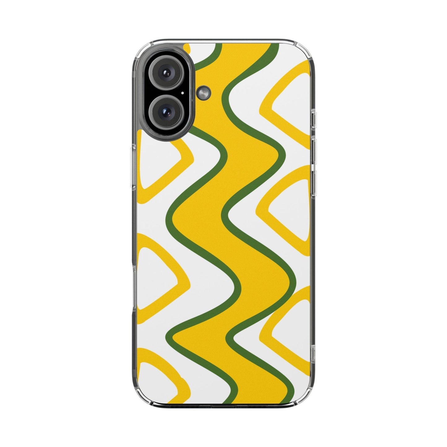 Bright Yellow Abstract With Shape Clear Cases - covers4phones