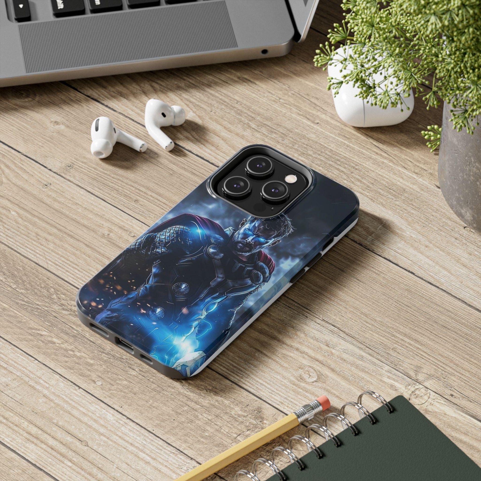 Thor, the God of Thunder in Action Printed Tough Phone Case for iPhone & Samsung Galaxy - Epic Superhero Design - covers4phones