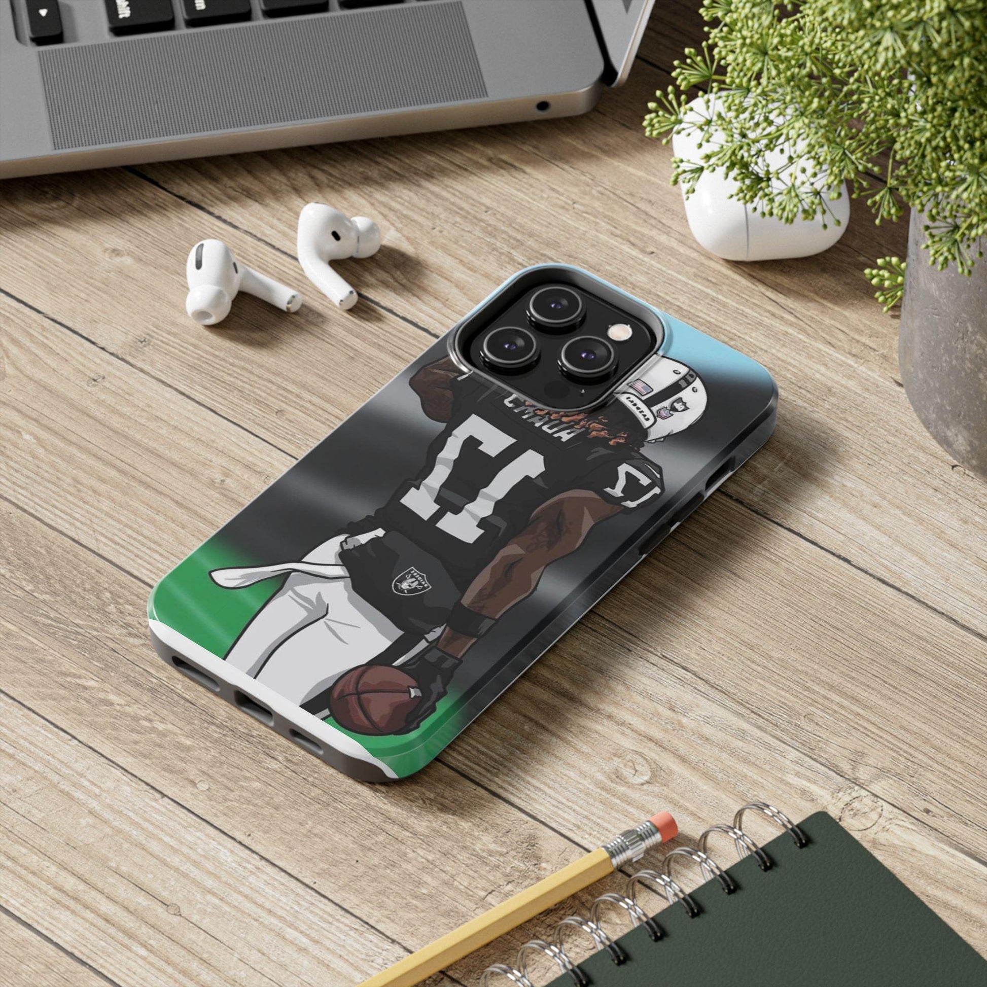 Adam 17 Player Showing Shirt Number Printed Tough Phone Case for iPhone & Samsung Galaxy - Bold Athlete Design - covers4phones