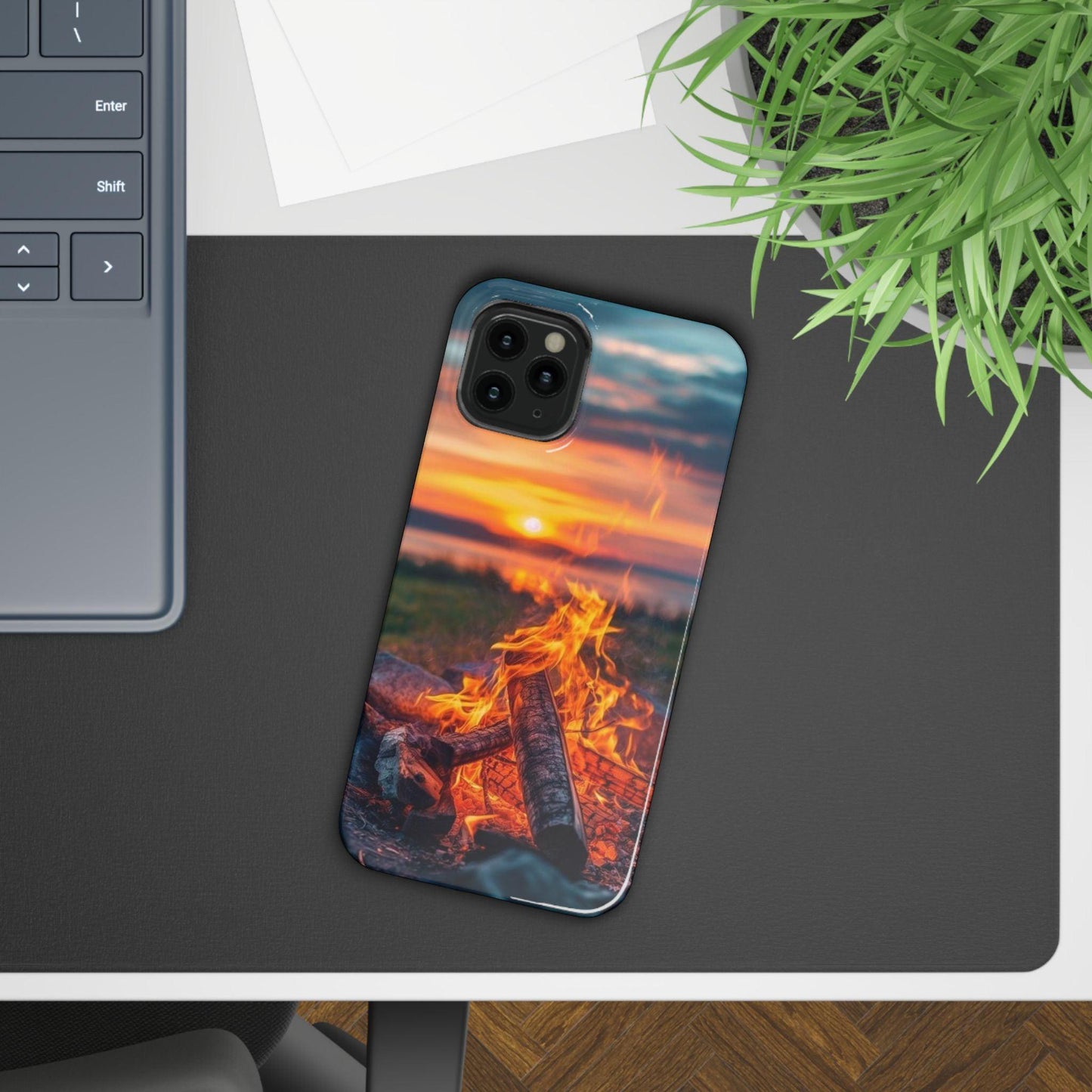 Woodland Fire Phone Case – Warmth of Nature’s Blaze on Your Device - covers4phones