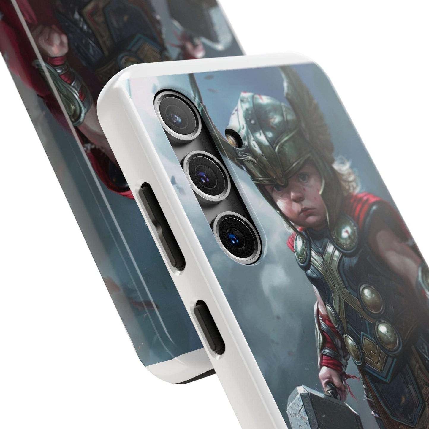 Baby Thor Superhero Printed Tough Phone Case for iPhone & Samsung Galaxy - Adorable Thunder God Design - covers4phones