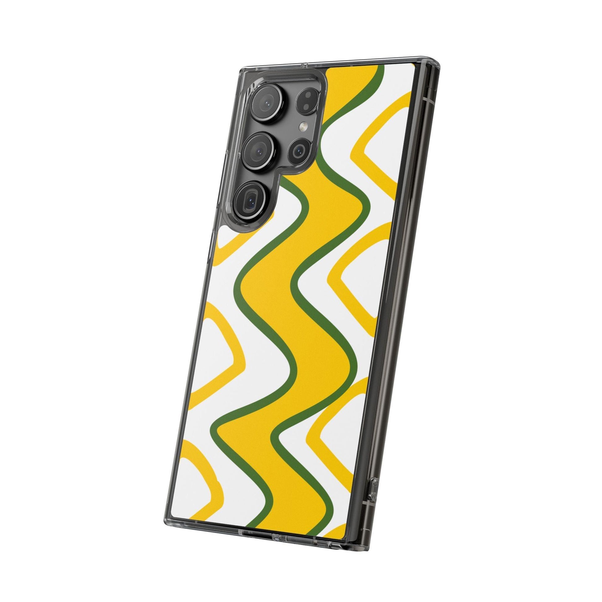 Bright Yellow Abstract With Shape Clear Cases - covers4phones