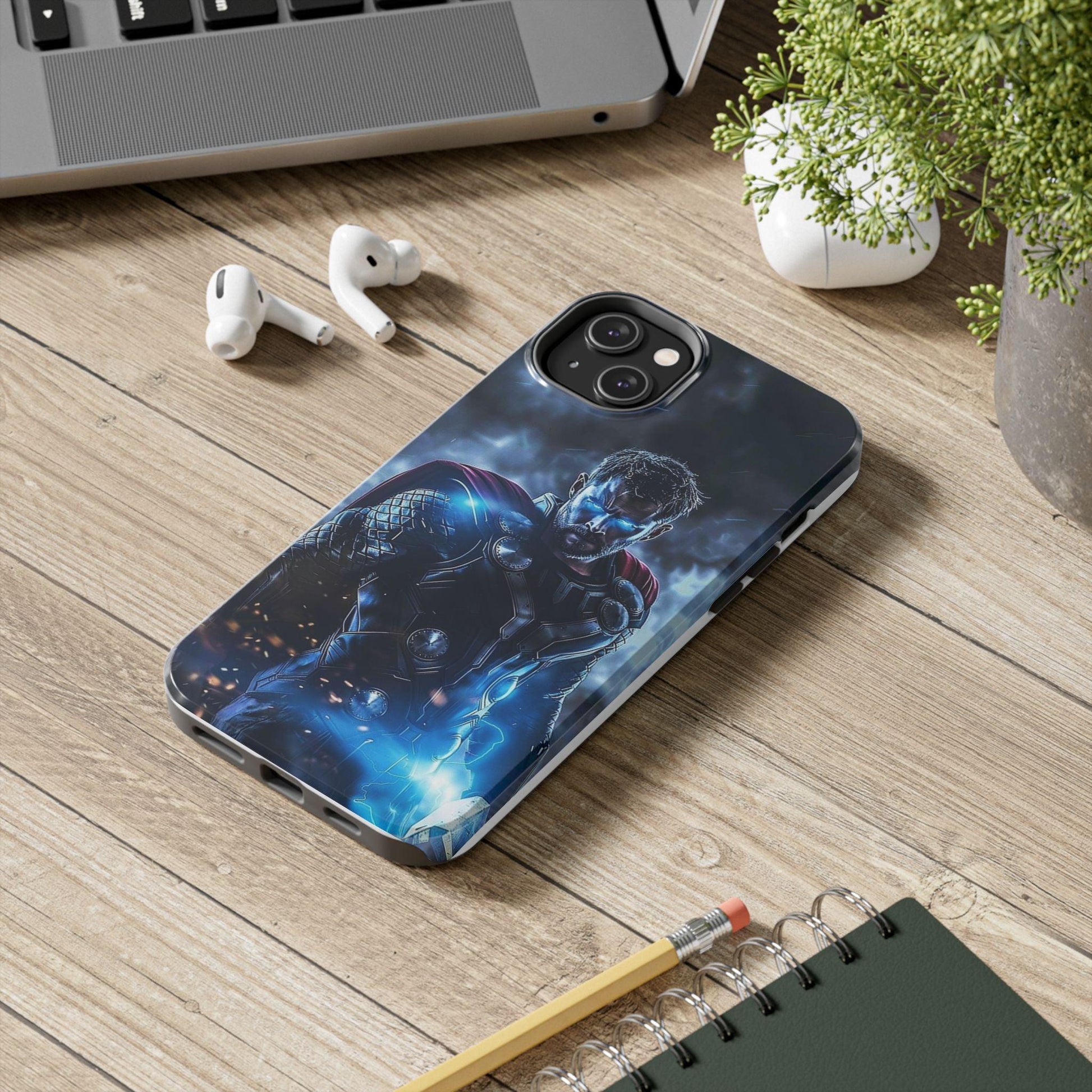 Thor, the God of Thunder in Action Printed Tough Phone Case for iPhone & Samsung Galaxy - Epic Superhero Design - covers4phones