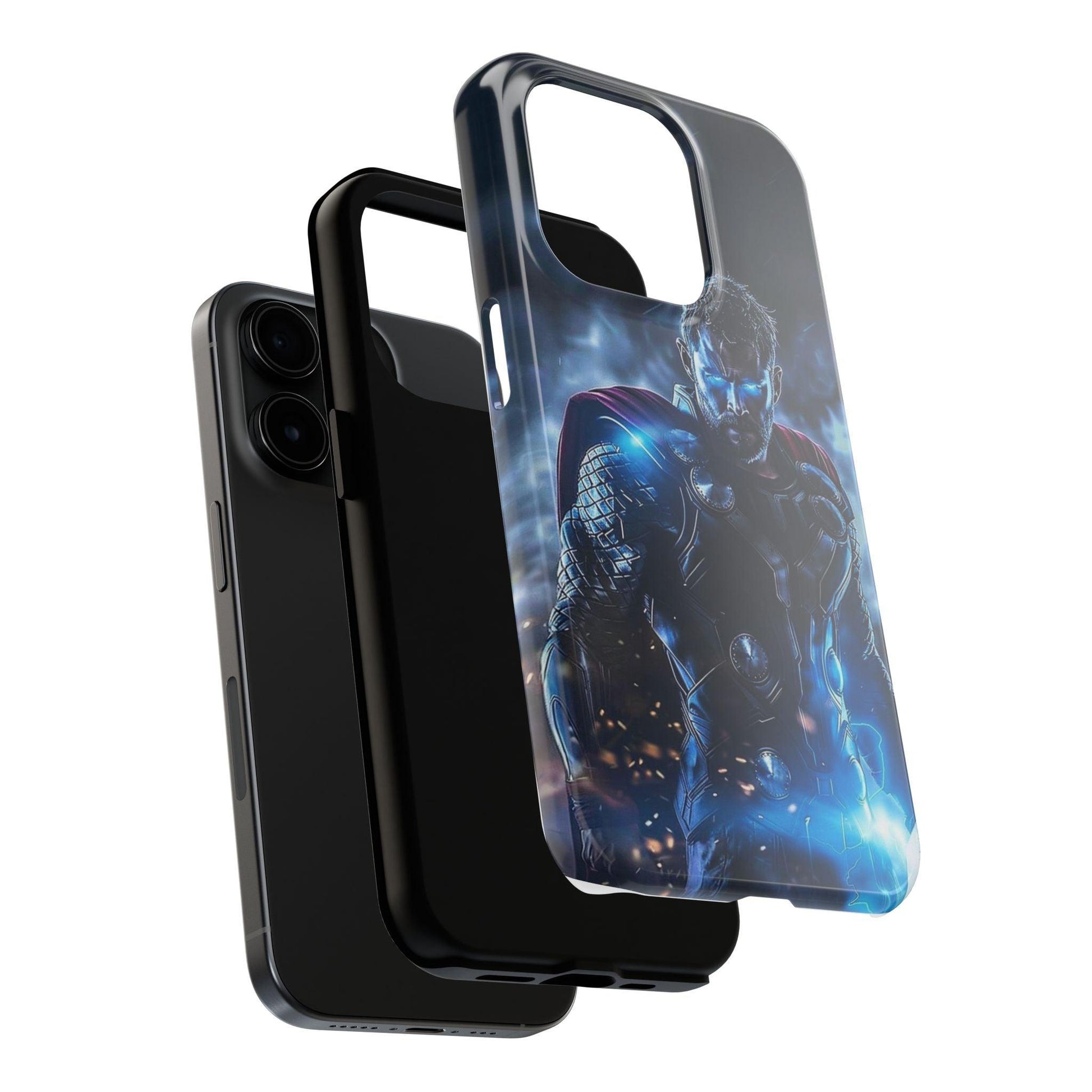 Thor, the God of Thunder in Action Printed Tough Phone Case for iPhone & Samsung Galaxy - Epic Superhero Design - covers4phones