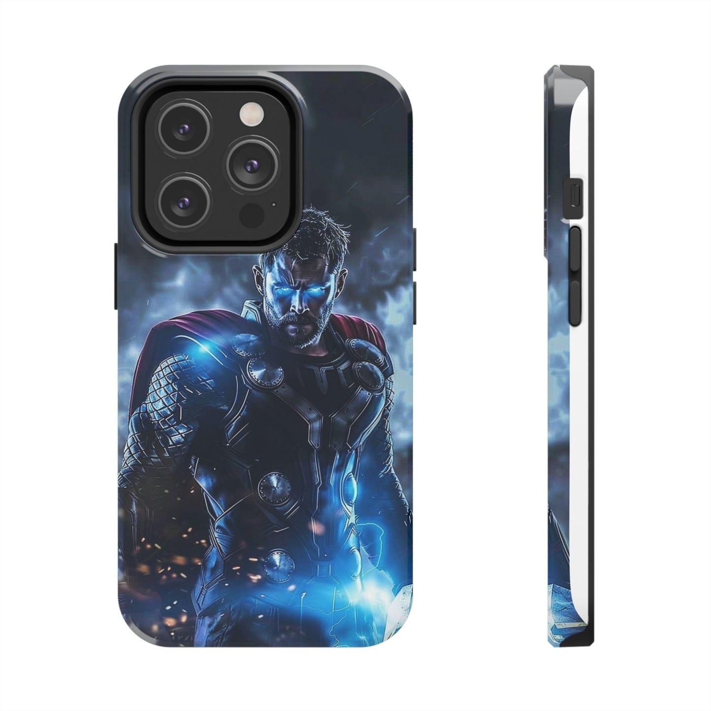 Thor, the God of Thunder in Action Printed Tough Phone Case for iPhone & Samsung Galaxy - Epic Superhero Design - covers4phones