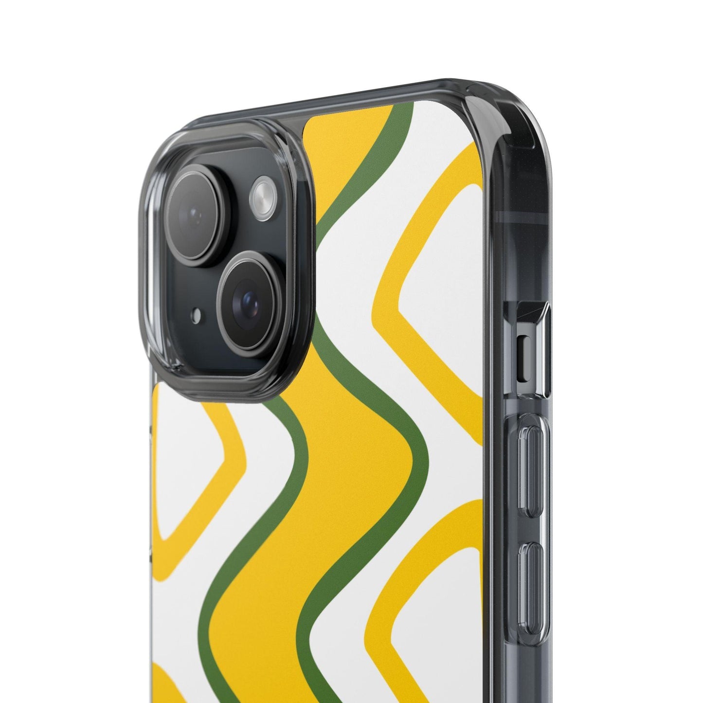 Bright Yellow Abstract With Shape Clear Cases - covers4phones