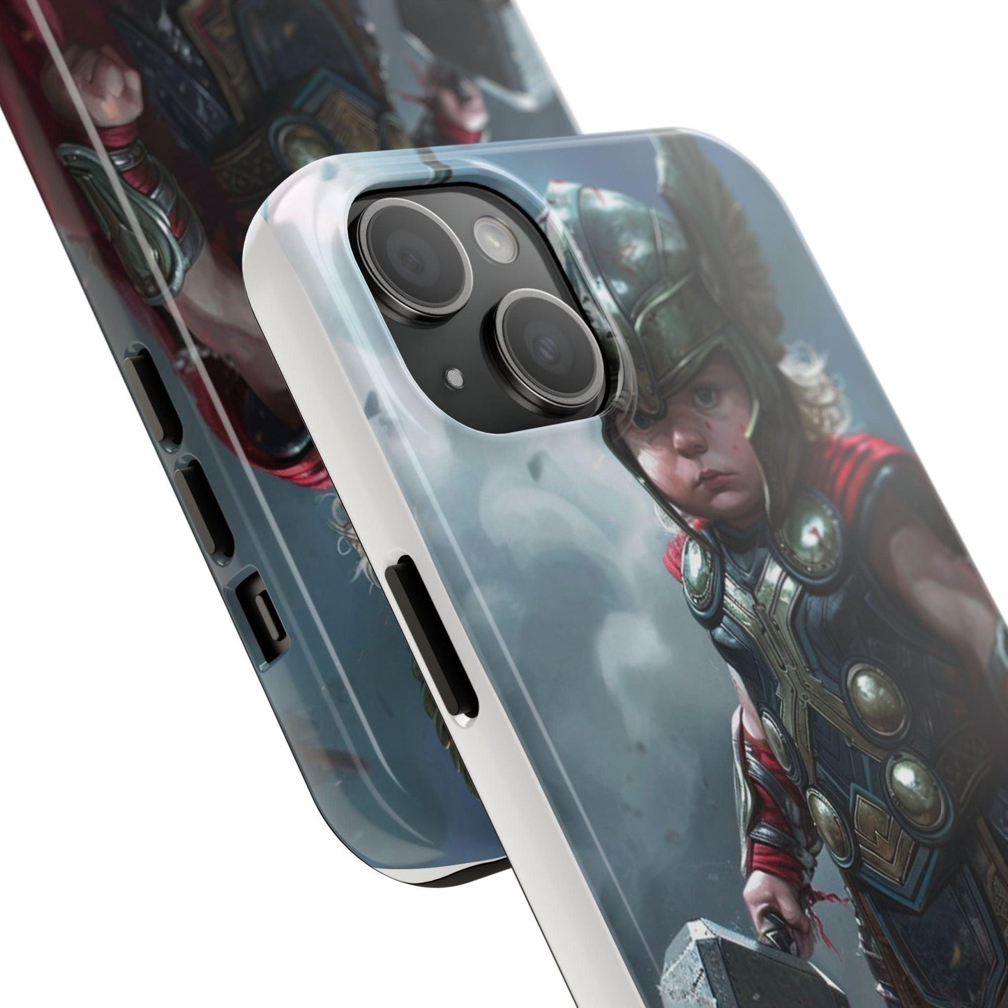 Baby Thor Superhero Printed Tough Phone Case for iPhone & Samsung Galaxy - Adorable Thunder God Design - covers4phones