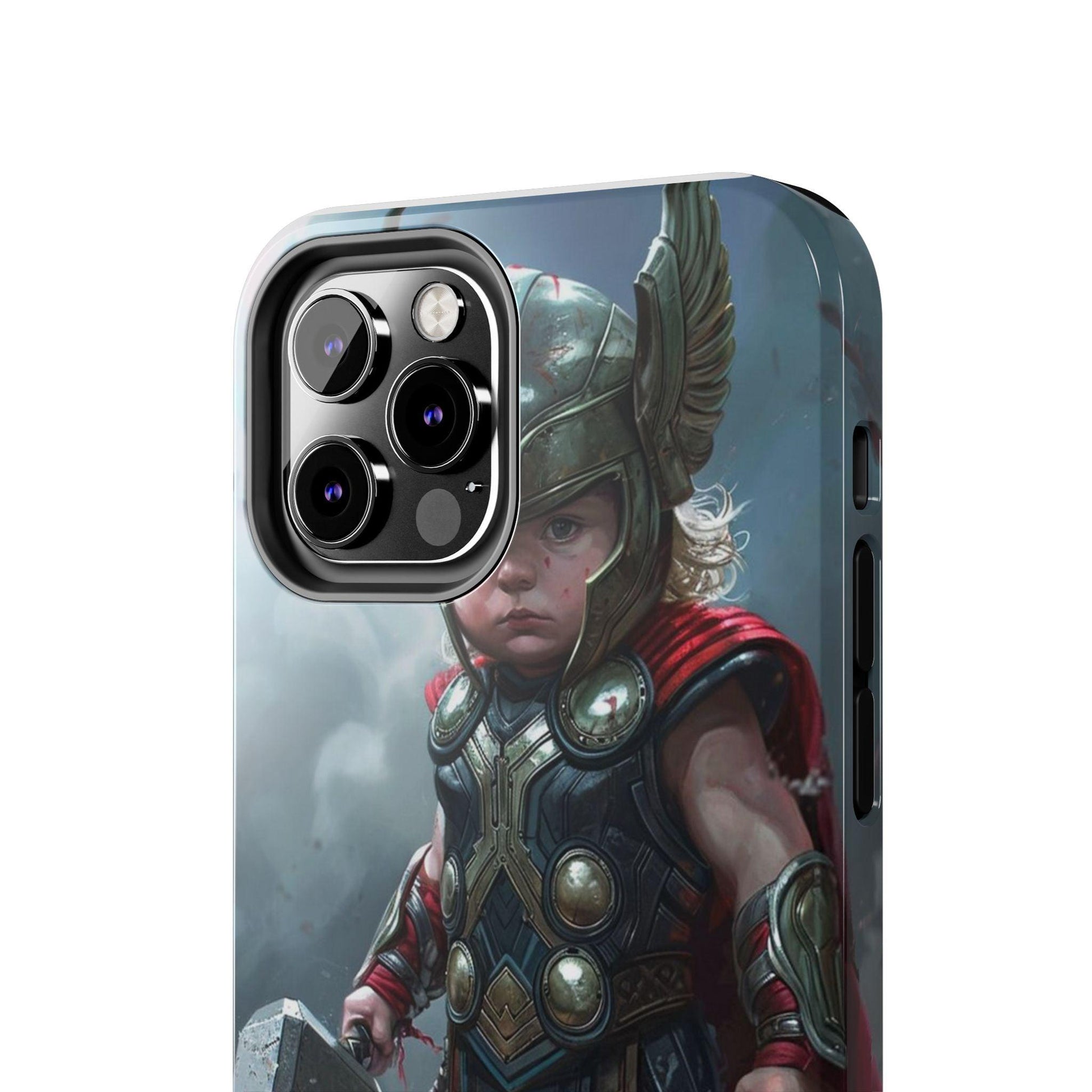 Baby Thor Superhero Printed Tough Phone Case for iPhone & Samsung Galaxy - Adorable Thunder God Design - covers4phones