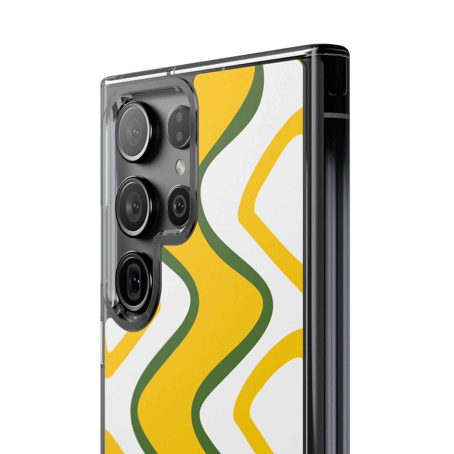 Bright Yellow Abstract With Shape Clear Cases - covers4phones