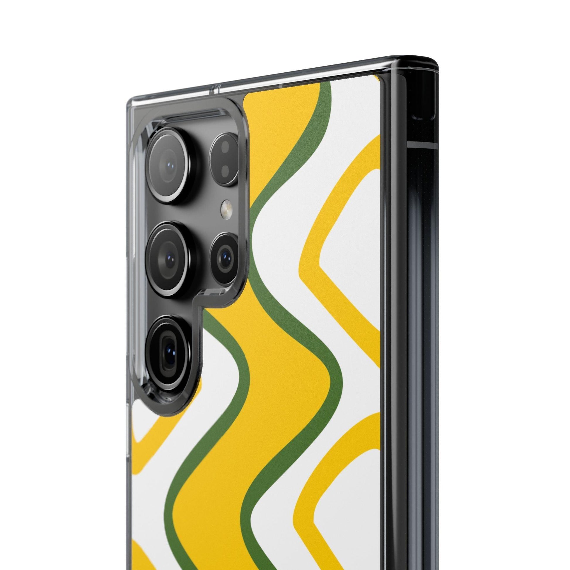 Bright Yellow Abstract With Shape Clear Cases - covers4phones