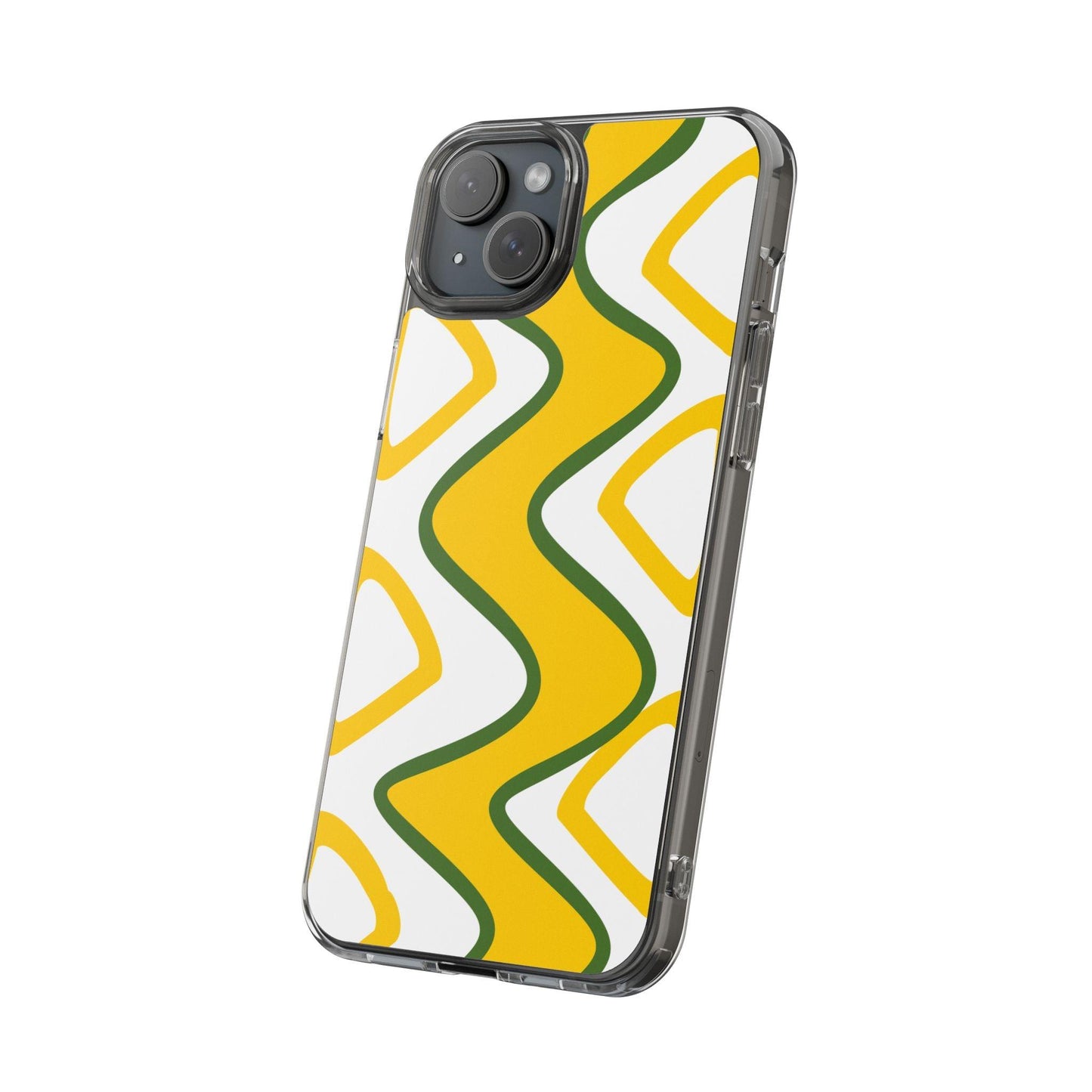 Bright Yellow Abstract With Shape Clear Cases - covers4phones