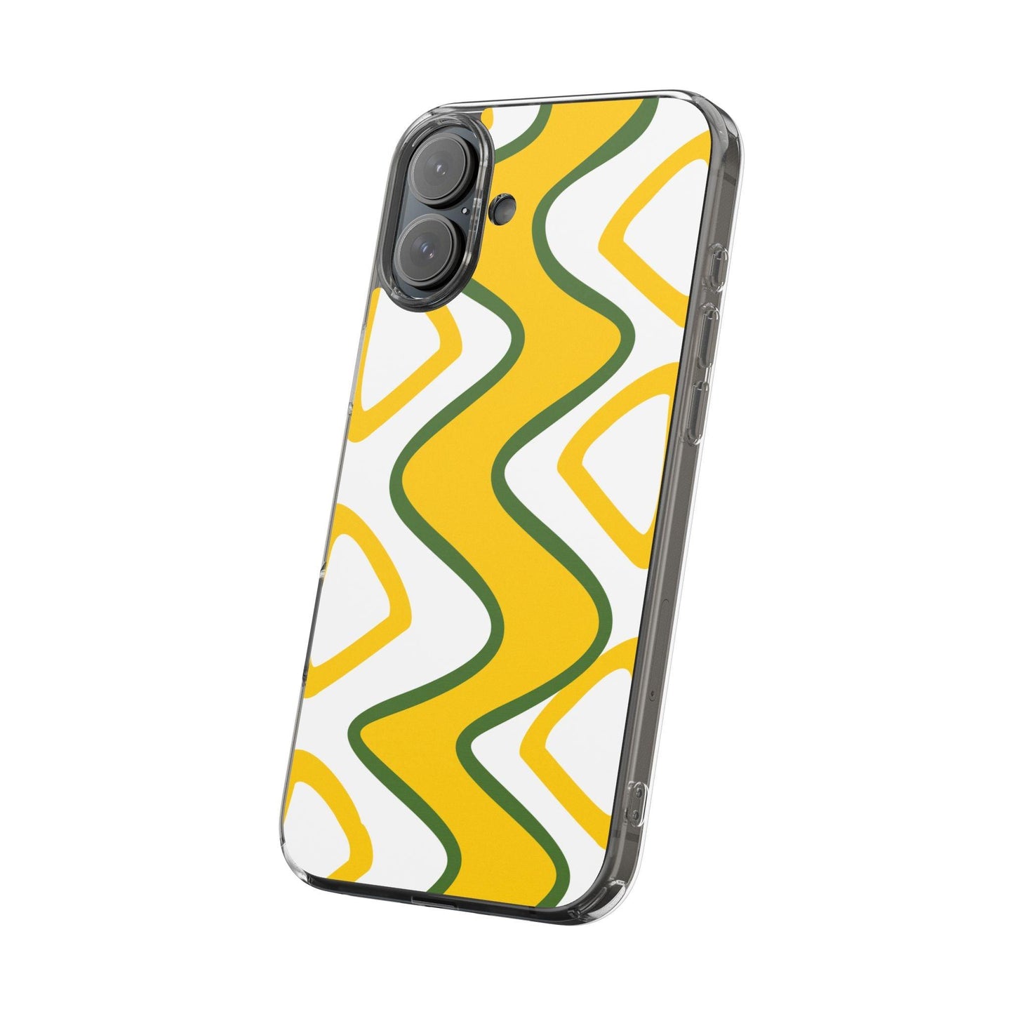 Bright Yellow Abstract With Shape Clear Cases - covers4phones
