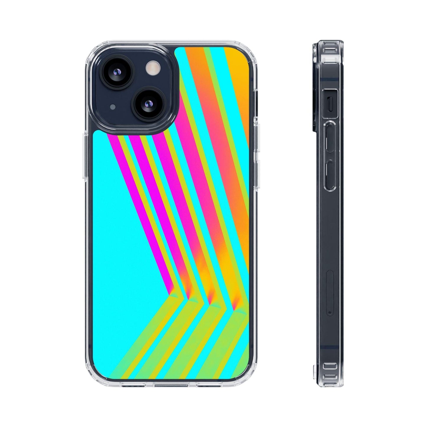 Abstract Pattern With Vibrant Color Clear Cases - covers4phones