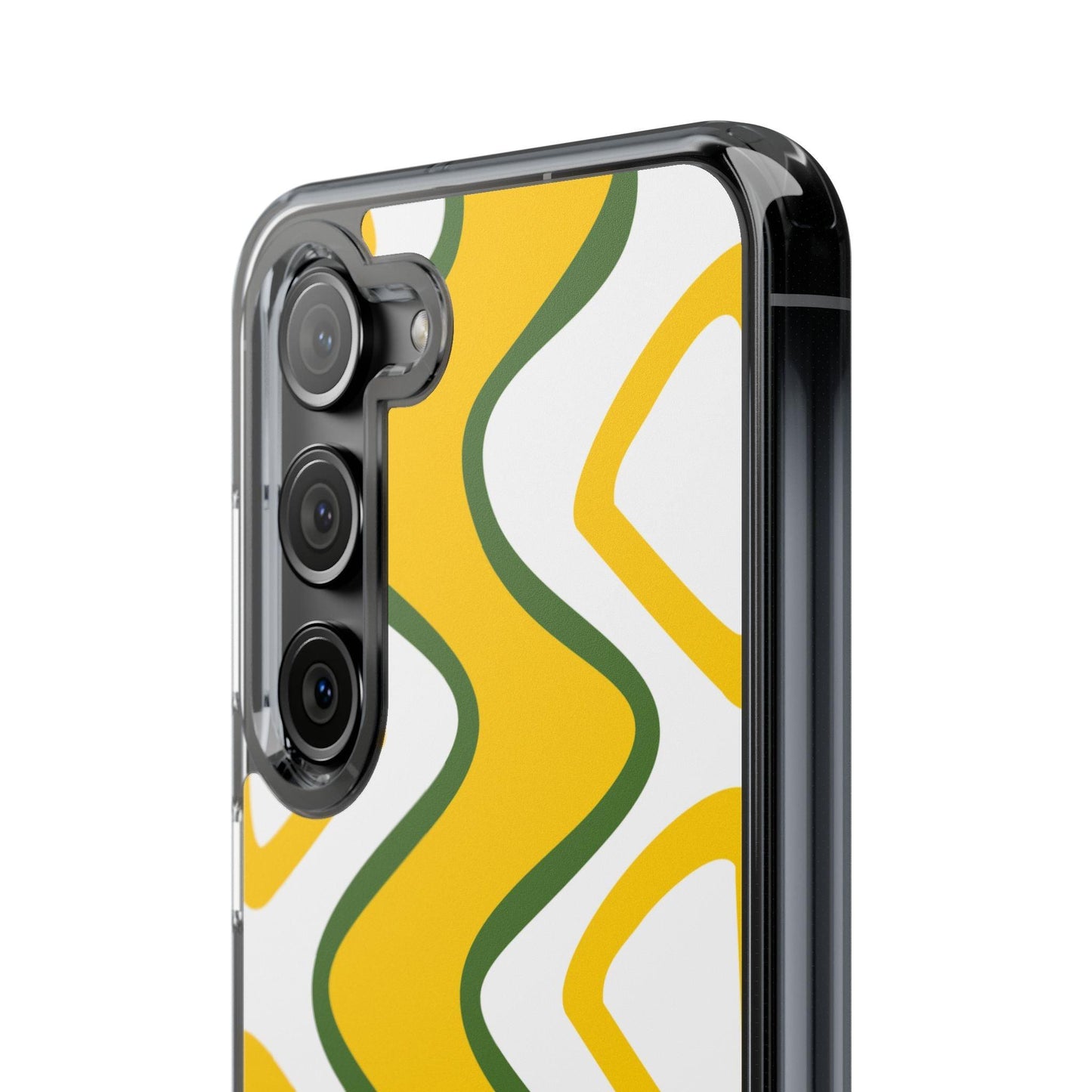 Bright Yellow Abstract With Shape Clear Cases - covers4phones