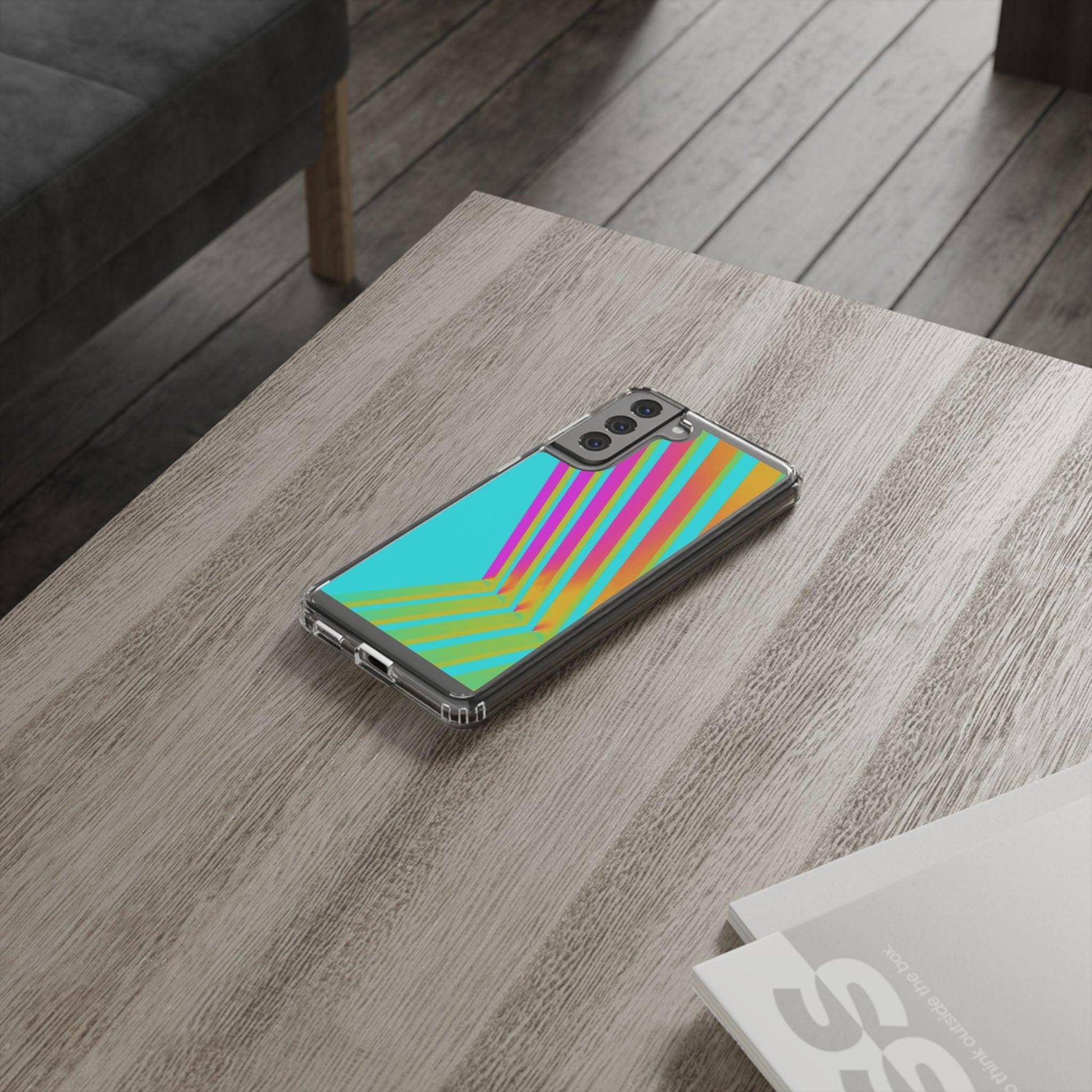 Abstract Pattern With Vibrant Color Clear Cases - covers4phones