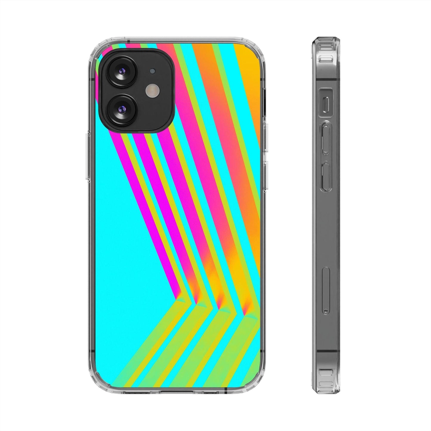 Abstract Pattern With Vibrant Color Clear Cases - covers4phones