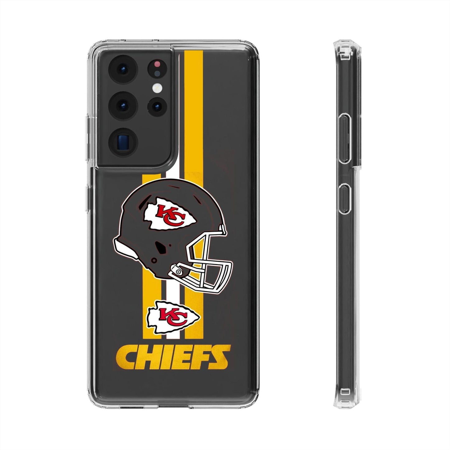 NFL Kansas City Chiefs Team Printed Clear Silicone Phone Case for Samsung - covers4phones